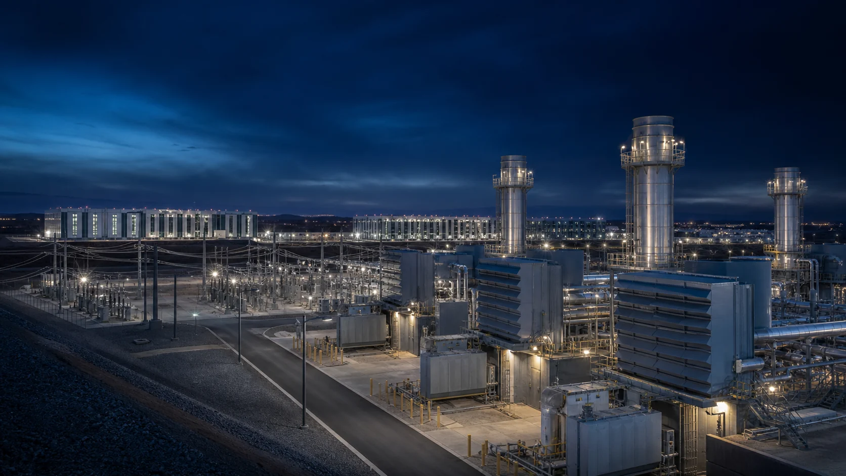Large-scale generation and data-center power campus